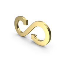 Infinity Shape Gold PNG & PSD Images