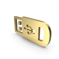 Usb Storage Shape Gold PNG & PSD Images