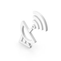 Signal Emitter Tower Antenna Shape White PNG & PSD Images