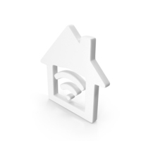 Wifi Home Shape White PNG & PSD Images