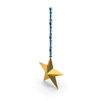 Hanging Star Decorative Gold PNG & PSD Images