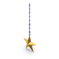 Hanging Star Decorative Gold PNG & PSD Images