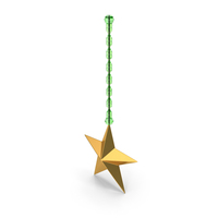 Hanging Star Decorative Gold PNG & PSD Images
