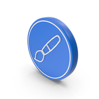 Paint Brush Art Activity Blue Coin PNG & PSD Images