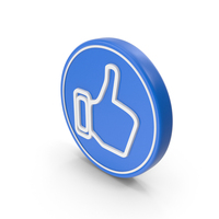 Thumps Up Like Blue Coin PNG & PSD Images