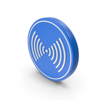 Vibrate Signal Blue Coin PNG & PSD Images