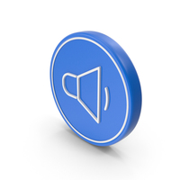 Volume Low Audio Blue Coin PNG & PSD Images