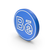 Web Social Media Behance Blue Coin PNG & PSD Images