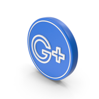 Web Social Media Google Plus Blue Coin PNG & PSD Images