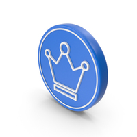 Win Crown Blue Coin PNG & PSD Images