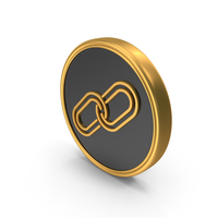 Web Link Chain Gold Coin PNG & PSD Images