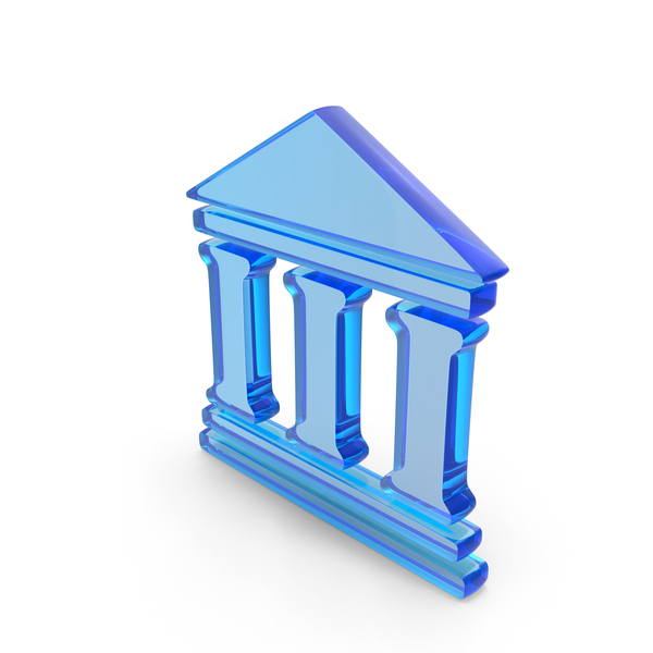 Bank Building Icon Glass PNG & PSD Images