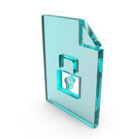 Document Lock Icon Glass PNG & PSD Images