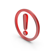 Exclamation Icon Glass PNG & PSD Images