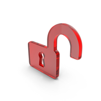 Open Lock Symbol Glass PNG & PSD Images