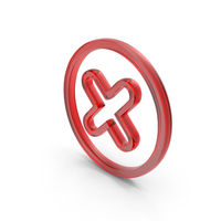 Out Line Wrong Mathematics Cross Mark Icon Glass PNG & PSD Images