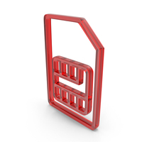 Out Line Sim Card Icon Glass PNG & PSD Images