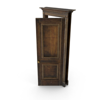 Classic Door Faded Wood Open PNG & PSD Images