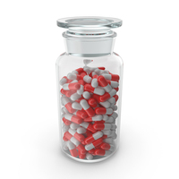 Flask With Pills PNG & PSD Images