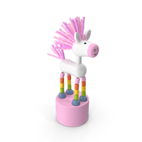 Push Puppet Toy Pink Unicorn PNG & PSD Images