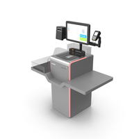 Retail Self Checkout System Grey PNG & PSD Images