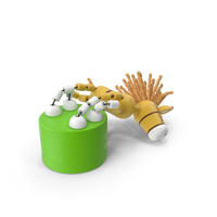 Thumb Push Puppet Yellow Unicorn Lying Pose PNG & PSD Images