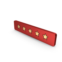 5 Star Rating Metallic PNG & PSD Images