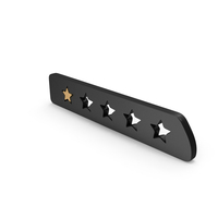 One Star Rating Metalic PNG & PSD Images