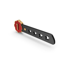 One Star Rating Number Metalic PNG & PSD Images