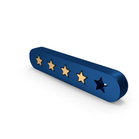 Soft Corner 4 Stars Metallic PNG & PSD Images