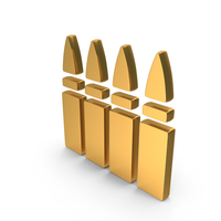 Bullets Icon Gold PNG & PSD Images