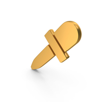 Medicine Ink Dropper Icon Gold PNG & PSD Images