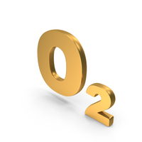 O2 Oxygen Icon Gold PNG & PSD Images