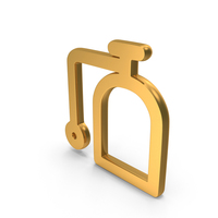 Out Line Oxygen Tank Icon Gold PNG & PSD Images
