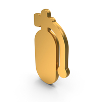 Oxygen Tube Icon Gold PNG & PSD Images