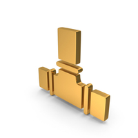 Three Way Connection PVC Plumber Pipe Icon Gold PNG & PSD Images
