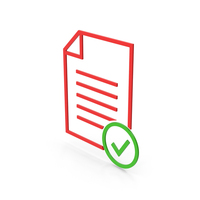 Document And Checkmark Symbol PNG & PSD Images