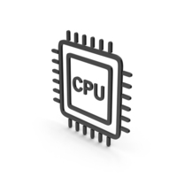 Black Symbol CPU PNG & PSD Images