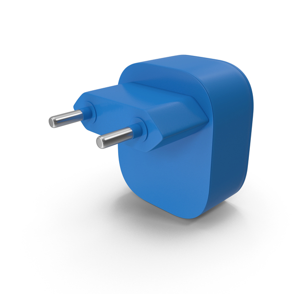 Blue USB Wall Charger PNG & PSD Images
