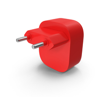 Red USB Wall Charger PNG & PSD Images