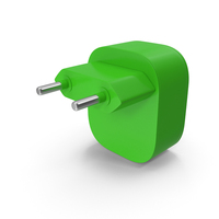 Green USB Wall Charger PNG & PSD Images