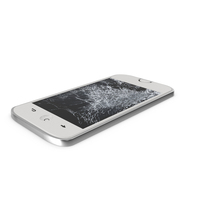 Retro Smartphone With Broken Screen PNG & PSD Images