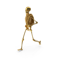 Golden Skeleton Carrying A Rope Pile PNG & PSD Images