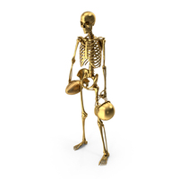 Golden Skeleton Football Player PNG & PSD Images