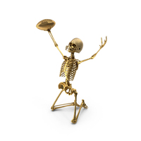 Golden Skeleton Football Player Victory PNG & PSD Images