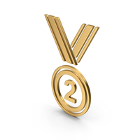 Gold Symbol Second Place Award PNG & PSD Images