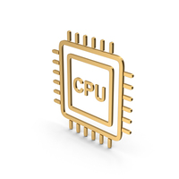Gold CPU Symbol PNG & PSD Images