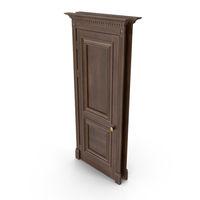 Classic Door Wood Mid Brown PNG & PSD Images