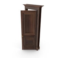 Classic Door Wood Chocolate Open PNG & PSD Images