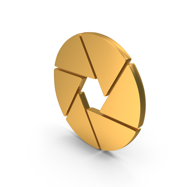 Camera Shutter Camera Lens Icon Gold PNG & PSD Images